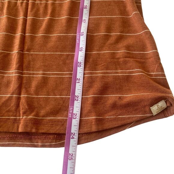 Prana Foundation Scoop Neck Copper Heather Stripe Sleeveless Tank Sz S - Picture 7 of 9